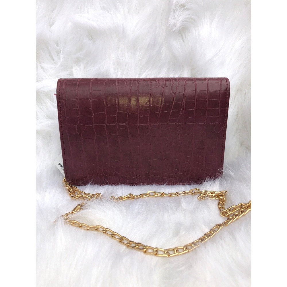 Crossbody bag purple chain strap medium size B000195